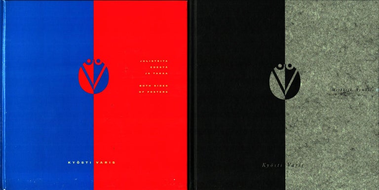 Item #1034 Julisteita edestä ja takaa = Both Sides of Posters - Merkkejä = Symbols - Two books in a protective case. Kyösti Varis.