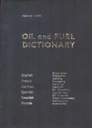 Item #1043 Oil and Fuel Dictionary. Hjalmar Ström