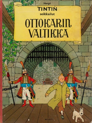 Ihmeellinen tähti : Ottokarin valtikka : Merirosvon aarre : "Sarviaisen" salaisuus - Lot of Four 1st Edition Tintin Books in Finnish