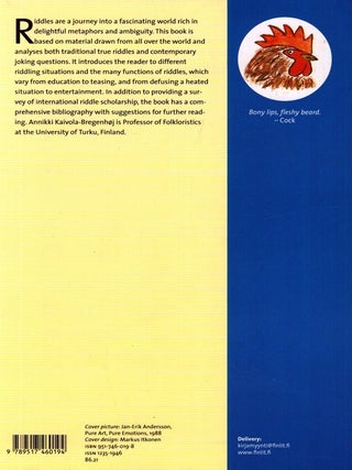 Item #239 Riddles : Perpectives on the Use, Function and Change in a Folklore Genre. Annikki...