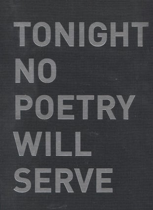 Item #3040 Tonight No Poetry Will Serve = Kun runous ei riitä. Alfredo Jaar