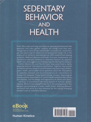 Sedentary Behavior and Health : Concepts, Assessments, and Interventions