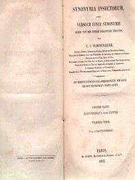 Synonymia insectorum : Genera et species Curculionidum : Tomus primus - in two bindings