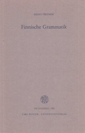 Item #3765 Finnische Grammatik. Hans Fromm