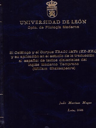 Item #4932 El catálogo y el Corpus TRADI IMTti (XX-XXI) y su aplicación en el estudio de la...