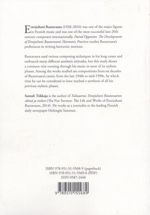 Paired Opposites : The Development of Einojuhani Rautavaara's Harmonic Practices