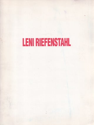 Item #5221 Leni Riefenstahl. Riitta Raatikainen