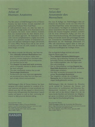 Wolf-Heidegger's Atlas of Human Anatomy 1 : Systemic Anatomy, Body Wall, Upper and Lower Limbs = Wolf-Heideggers Atlas der Anatomie des Menschen 1 : Allgemeine Anatomie, Rumpfwand, obere and untere Extremität
