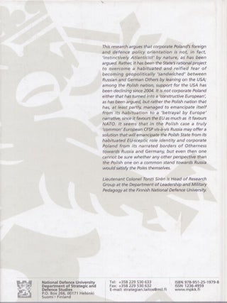 State Agent, Identity and the "New World Order" : Reconstructing Polish Defence Identity After the Cold War Era