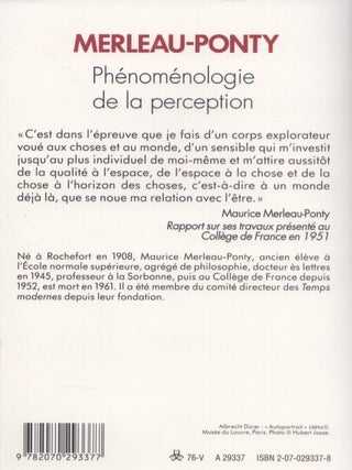 Phénoménologie de la perception