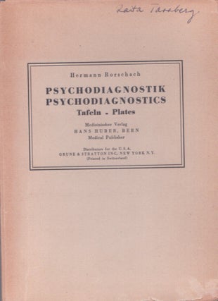 Item #5408 Psychodiagnostik : Tafeln = Psychodiagnostics : Plates. Hermann Rorschach