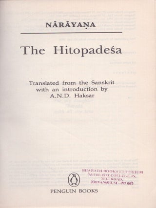 The Hitopadesa of Narayana