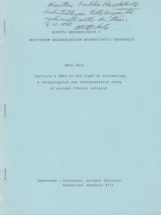 Item #5490 Agricola's Ukko in the Light of Archaeology : a Chronological and Interpretative...
