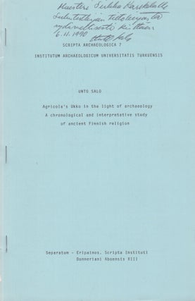 Item #5490 Agricola's Ukko in the Light of Archaeology : a Chronological and Interpretative...