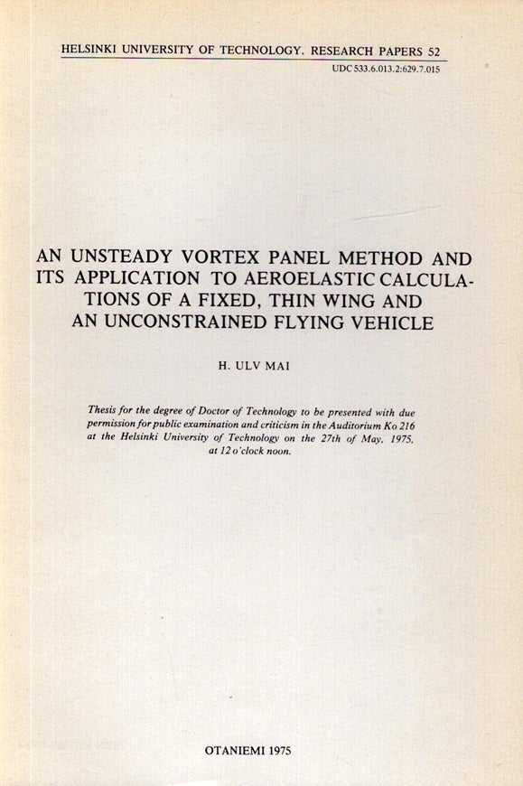 An Unsteady Vortex Panel Method and Its Application to Aeroelastic ...