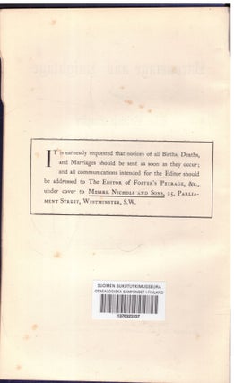 The Peerage, Baronetage, and Knightage of the British Empire : for 1883