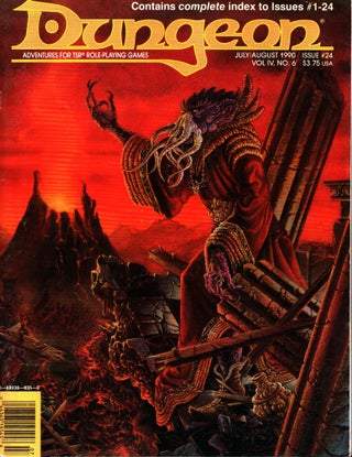 Item #708 Dungeon Magazine : Adventures for TSR Role-Playing Games : July/August 1990 : Issue #24...