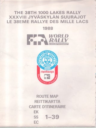 Item #7256 The 38th 1000 Lakes Rally : Route Map = XXXVIII Jyväskylän suurajot : Reittikartta =...