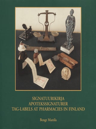 Item #7390 Suomen apteekkien signatuuriaiheita = Signaturmotiv på apoteken i Finland = Symbols...