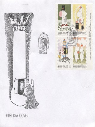Item #7650 Set of 6 Tove Jansson First Day Covers (FDC). Tove Jansson