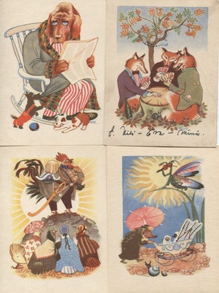 Item #7651 10 Tove Jansson Postcards 1941 - Series IV, Numbers 1–10, Complete Set. Tove Jansson