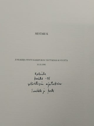 Mestari K : Pentti Kaskipuro - Signed