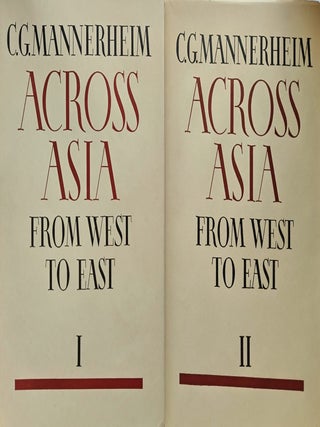 Item #7979 Across Asia from West to East in 1906-1908 : Two-Volume Set. Carl Gustav Emil Mannerheim