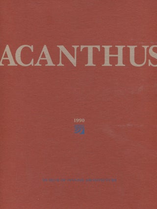 Item #8029 Acanthus 1990 : Paper - Architecture - Ruins : Alvar Aalto - Viipuri Library....
