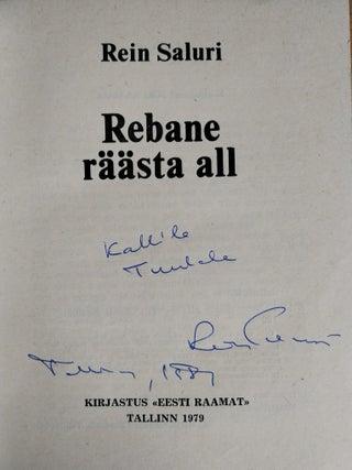 Rebane r&auml;&auml;sta all - Signed