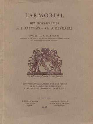 Item #8273 L'Armorial des Roys d'Armes de A. F. Jaerens et Ch. J. Beydaels - Numbered....