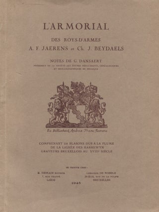 Item #8273 L'Armorial des Roys d'Armes de A. F. Jaerens et Ch. J. Beydaels - Numbered....