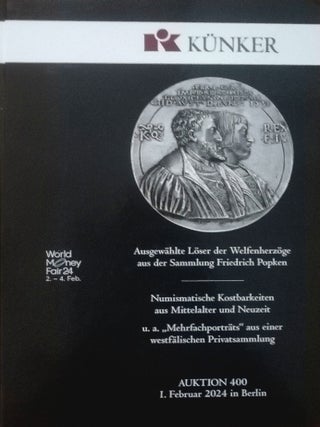 Item #8568 Kunker Numismatic Auction Catalogs : Vol 400, 411, 412, 414, 422 - Lot of 5. Fritz...