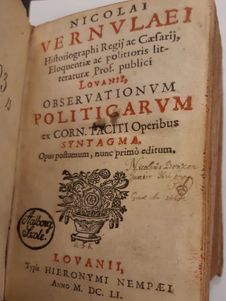 Item #90 Nicolai Vernvlaei Historiographi Regij ac Caesarij / Philippi Caroli Animadversiones...