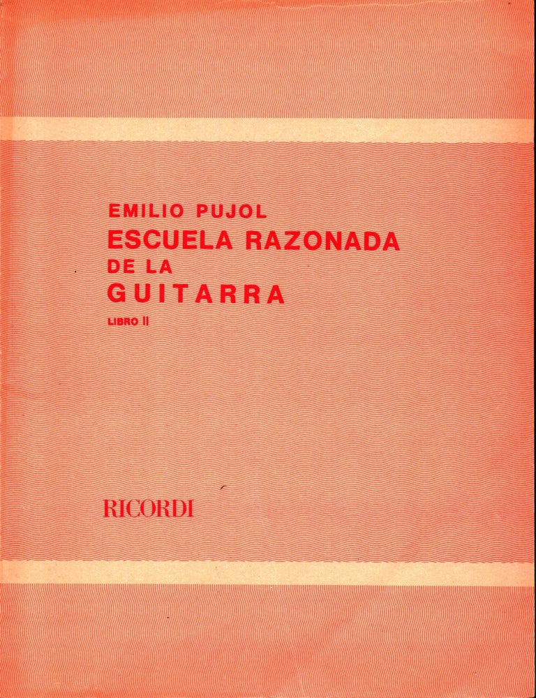 Item #943 Escuela razonada de la guitarra : Libro II : Basada en los principios de la t&eacute;chnica de Tarrega. Emilio Pujol - Manuel de Falla, pref.